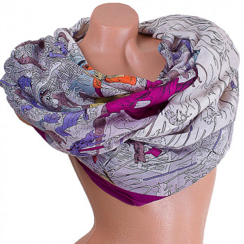 Женский хлопковый шарф 185 на 87 см  ETERNO